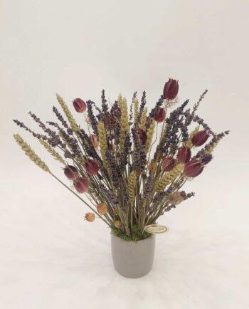 Dried Flowers Lavender Arrangement Height. 35 cm