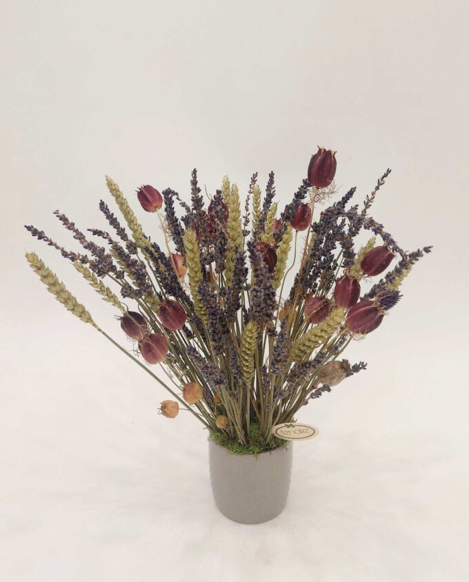 Dried Flowers Lavender Arrangement Height. 35 cm