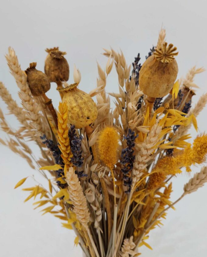 Dried Flowers Yellow Arrangement Height. 40 cm