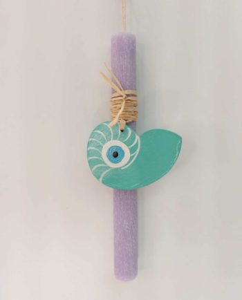 Easter Aromatic Lilac Candle Wooden Seashell Evil Eye