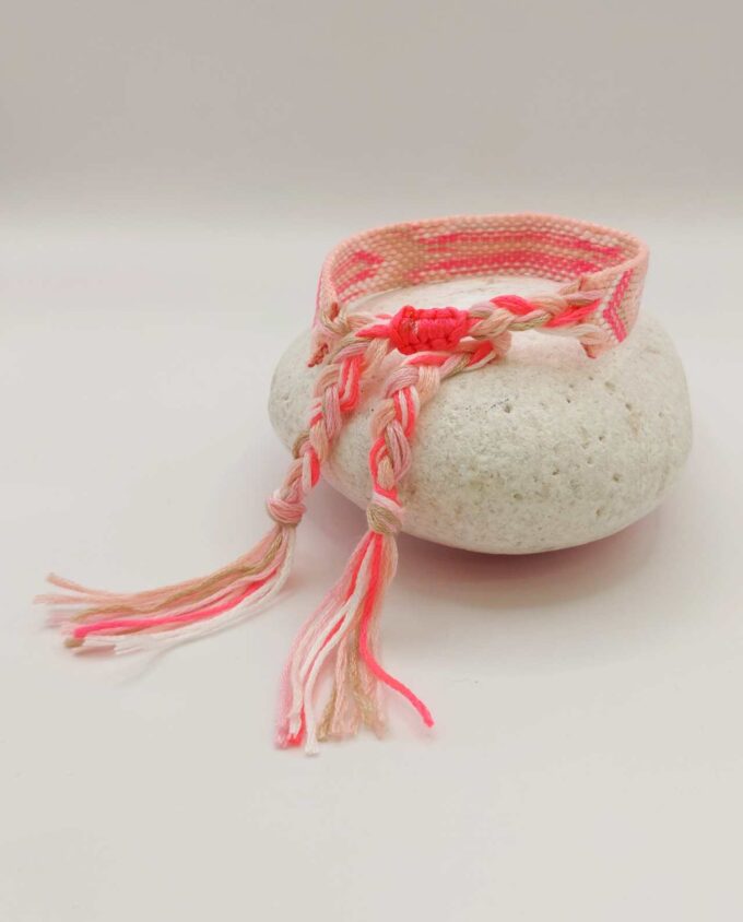 Bracelet Fabric Pink Fuschia