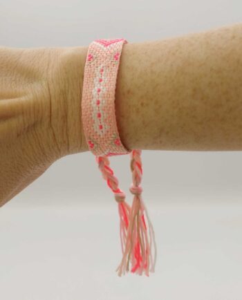 Bracelet Fabric Pink Fuschia