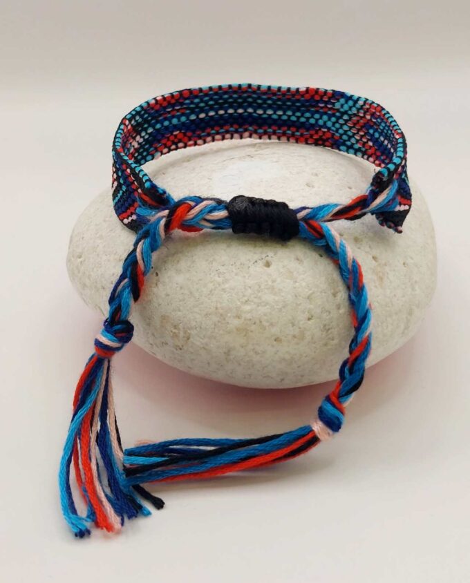 Bracelet Fabric Cherry Teal