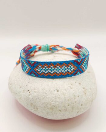 Bracelet Fabric Indigo Light Blue