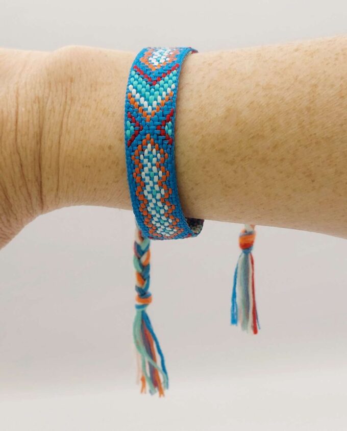 Bracelet Fabric Indigo Light Blue