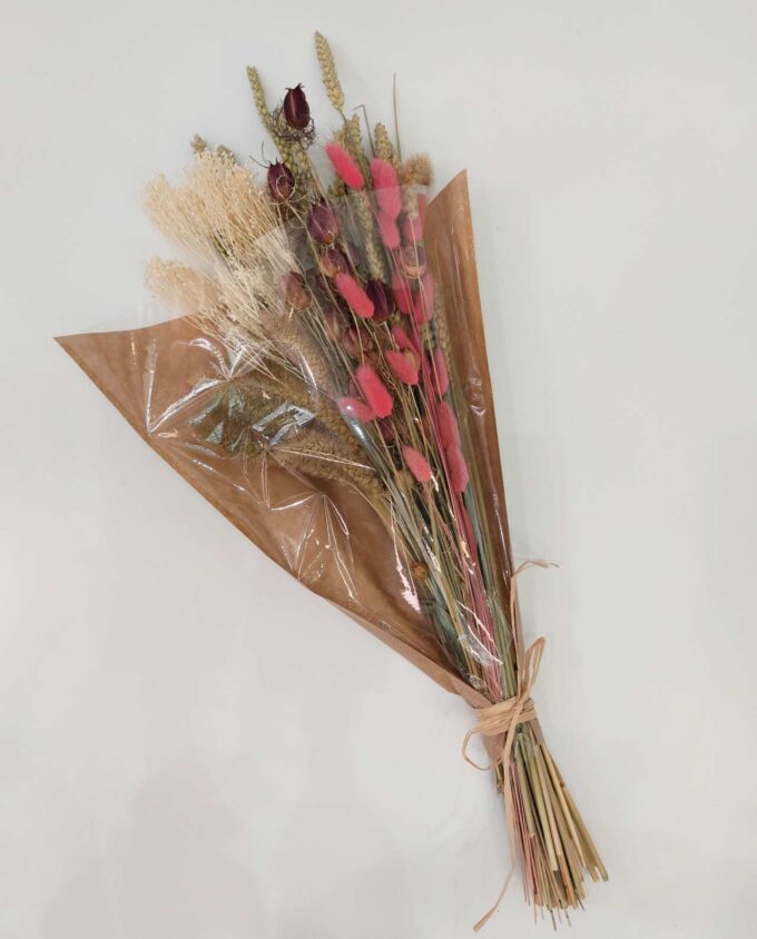 Dried Flowers Pink White Mix Bouquet