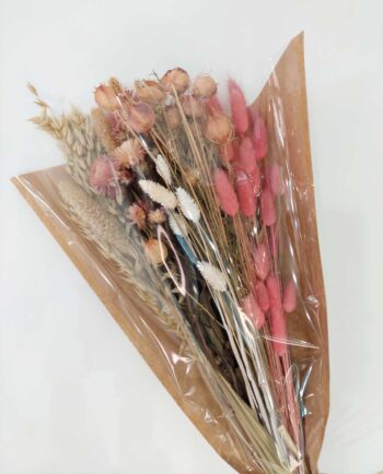 Bouquet Mix Dried Flowers Pink Natural
