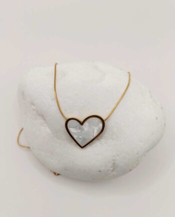 Necklace White Heart