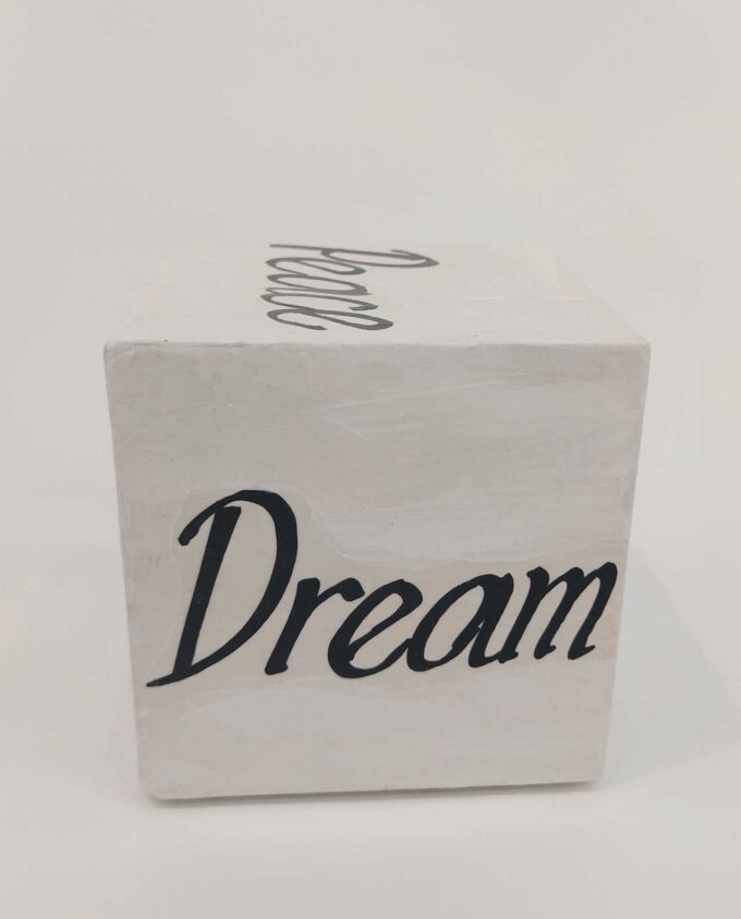 Cube Wooden Handmade Positive Vibes