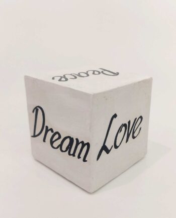 Cube Wooden Handmade Positive Vibes