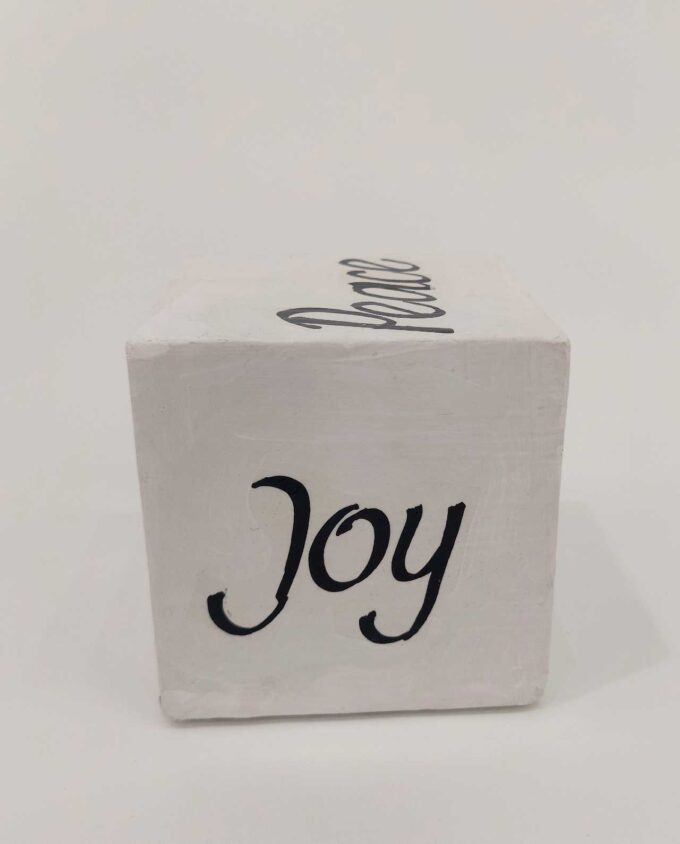 Cube Wooden Handmade Positive Vibes