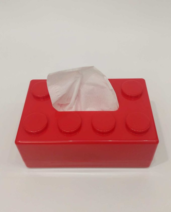 Tissue Box Red "Lego"