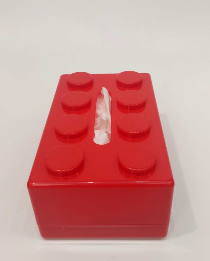 Tissue Box Red "Lego"