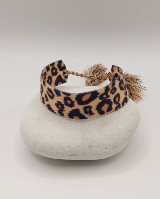 Bracelet Fabric Leopard Pattern