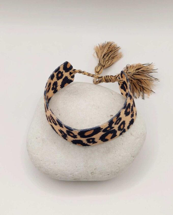 Bracelet Fabric Leopard Pattern