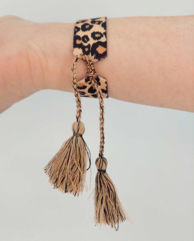 Bracelet Fabric Leopard Pattern