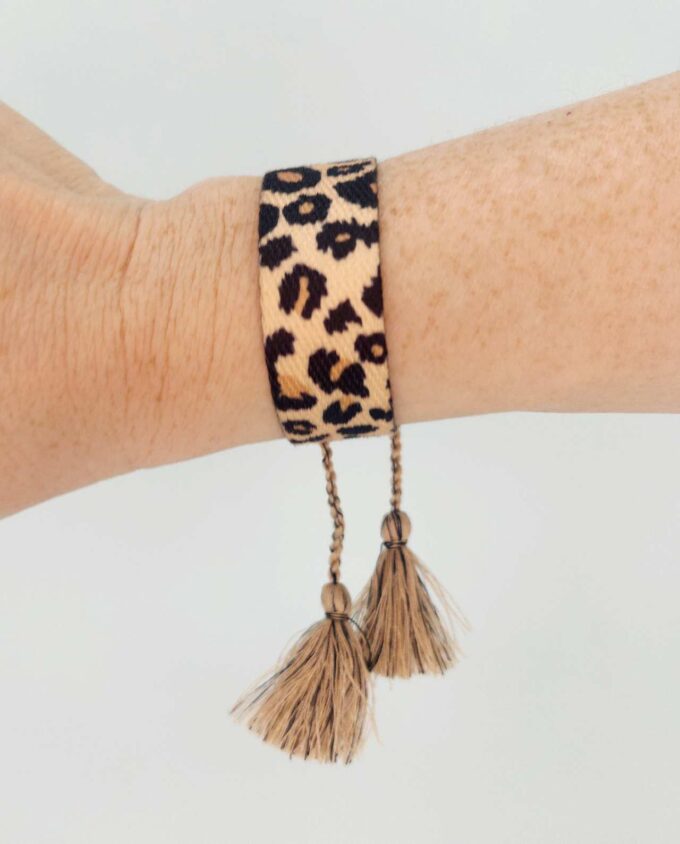 Bracelet Fabric Leopard Pattern