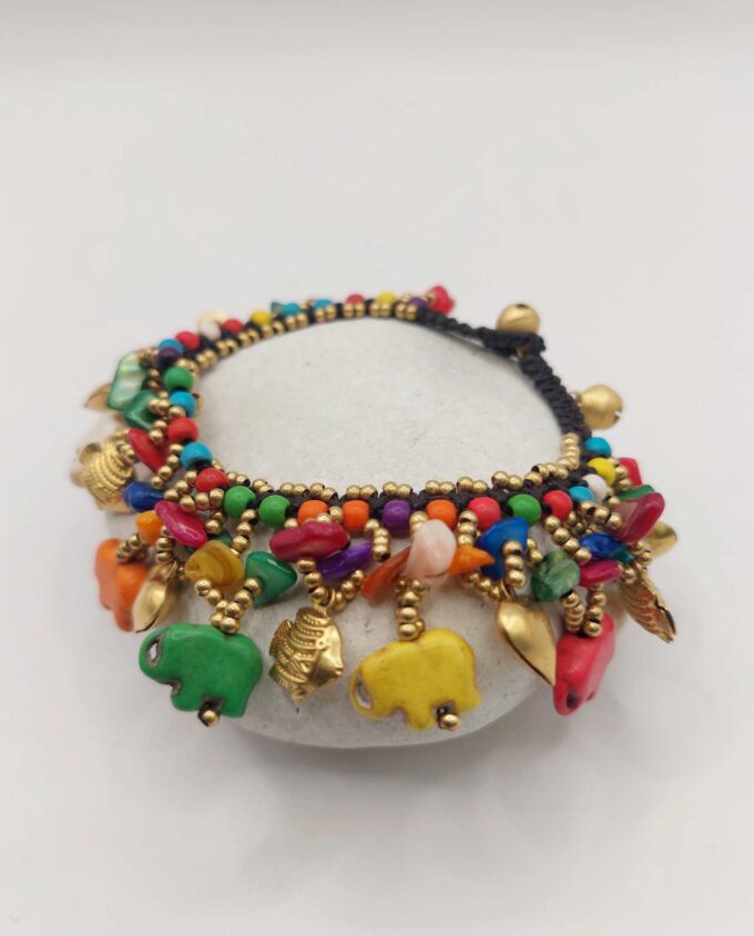 Bracelet Colorful Elephant Charms