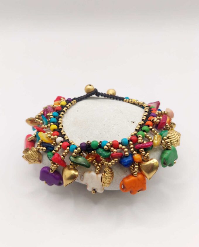 Bracelet Colorful Elephant Charms