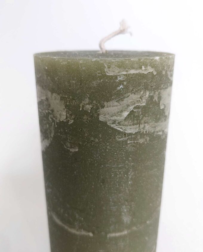 Candle Olive Pillar Aromatic Height 14 cm Diameter 7 cm