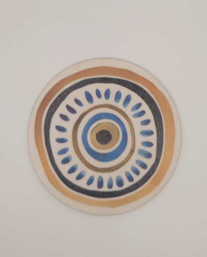 Coaster Wooden "Evil Eye Absurdum" Set 4 Pieces
