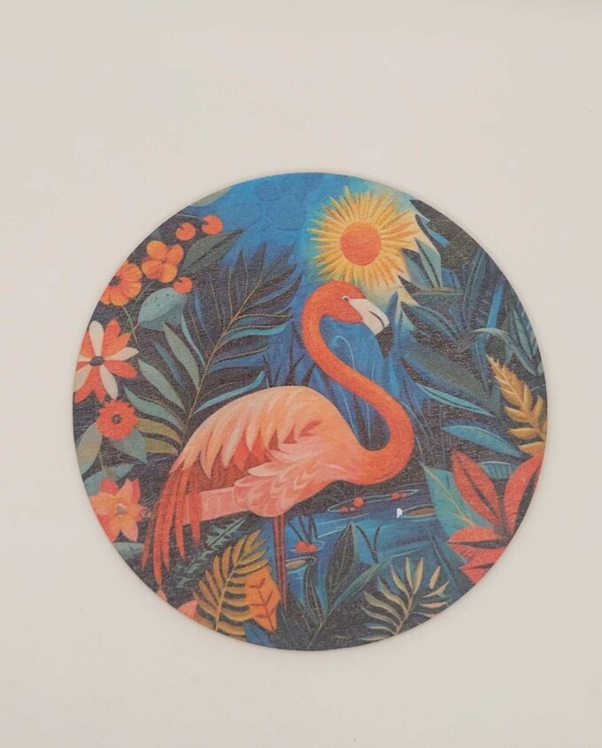 Coaster Wooden "Flamingos" Set 6 Pieces