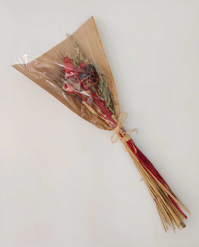 Dried Flowers Natural Red Mix Bouquet