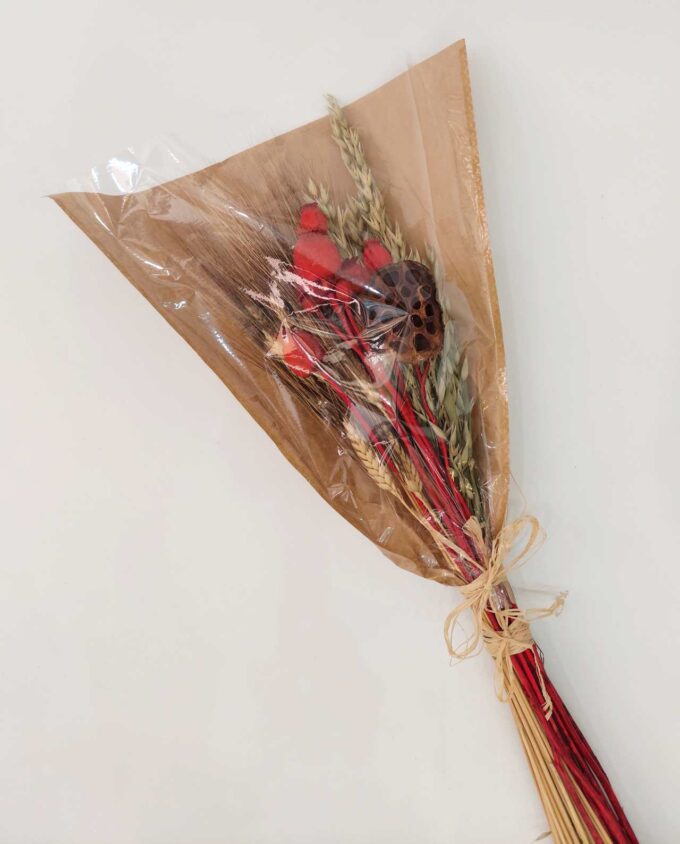 Dried Flowers Natural Red Mix Bouquet