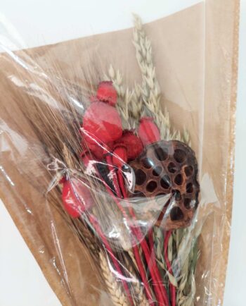 Dried Flowers Natural Red Mix Bouquet