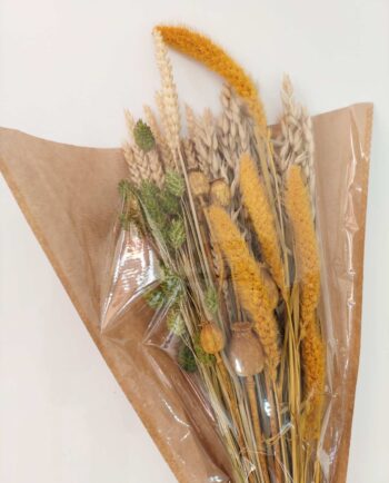 Dried Flowers Yellow Green Mix Bouquet