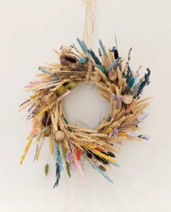 Wreath Dried Flowers Multicolor Diameter 40 cm