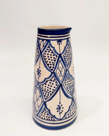 Vase Carafe Blue Beige Ceramic Height 25 cm