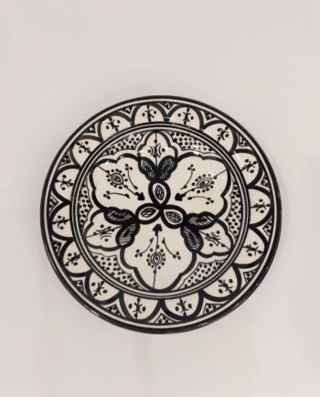 Plate Ceramic Black & White