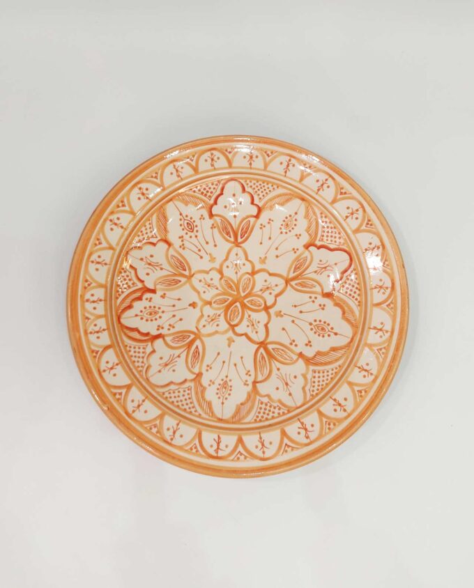 Plater Ceramic Orange & Beige