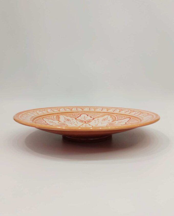 Plater Ceramic Orange & Beige