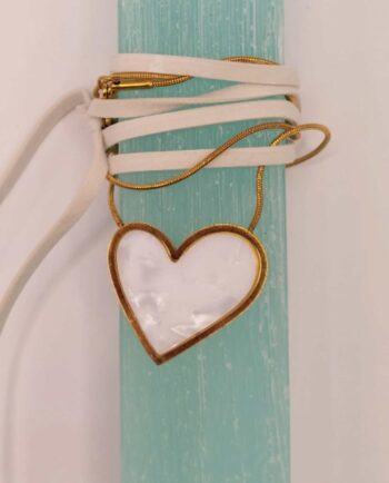 Easter Aromatic Candle Necklace White Heart