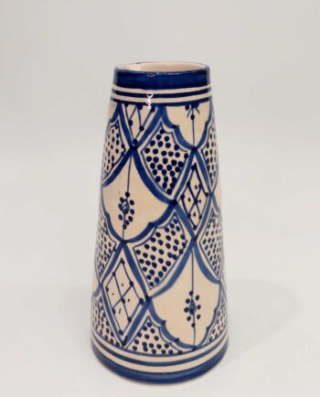 Vase Carafe Blue Beige Ceramic Height 25 cm