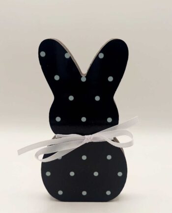 Wooden Rabbit Polka Dot Height 15 cm