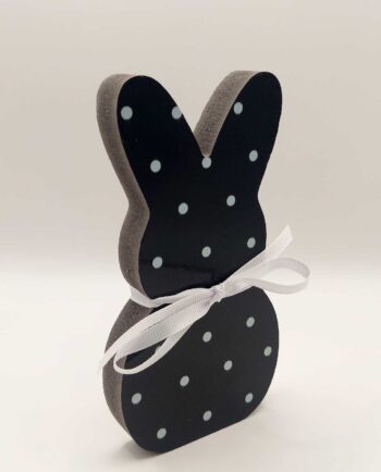 Wooden Rabbit Polka Dot Height 15 cm