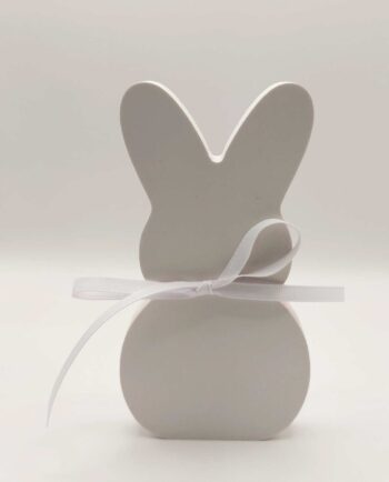 Wooden Rabbit White Height 15 cm