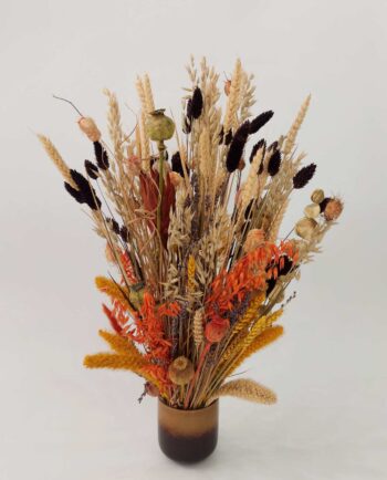 Dried Flowers Arrangement Yellow & Brown h. 60 cm