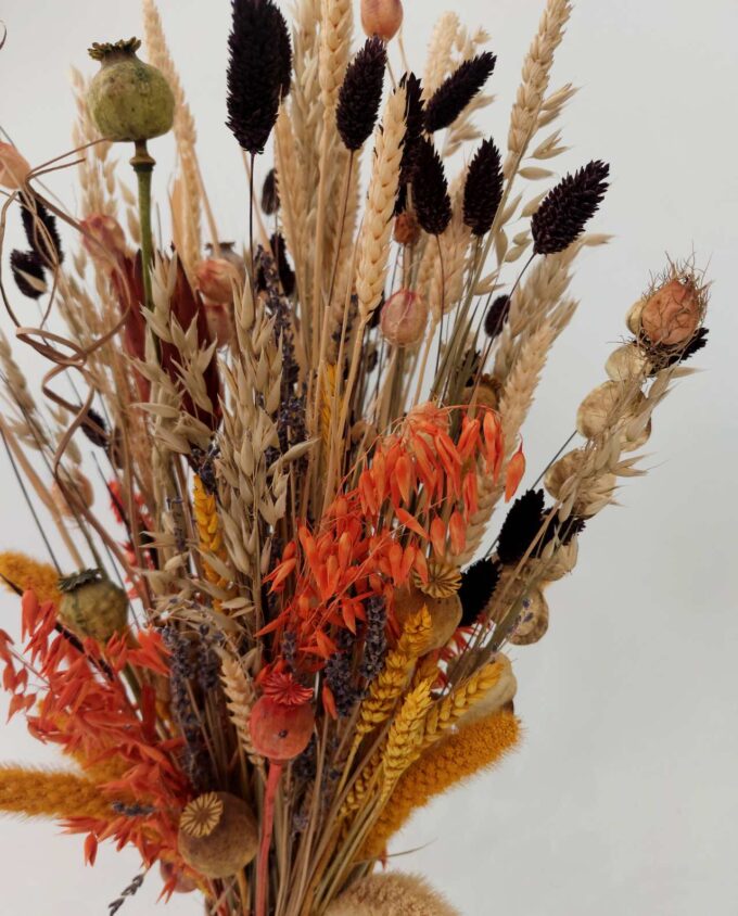 Dried Flowers Arrangement Yellow & Brown h. 60 cm