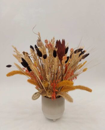 Dried Flowers Arrangement Yellow & Brown h. 45 cm