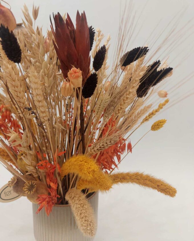 Dried Flowers Arrangement Yellow & Brown h. 45 cm