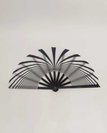 Fan Fabric Black & White Geometric Pattern