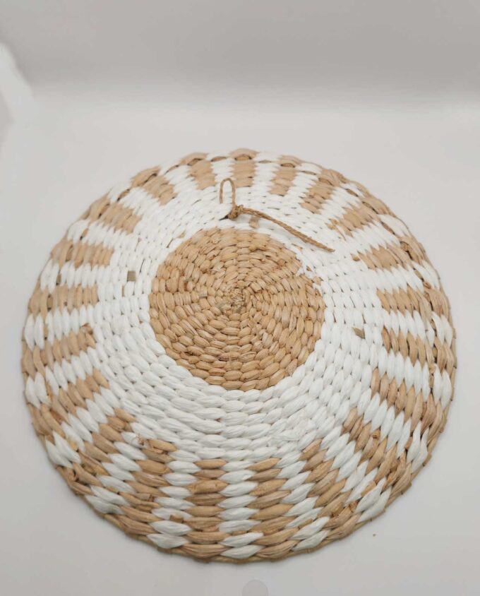 Handwoven Round Palm Leaf Platter Diam. 30 cm
