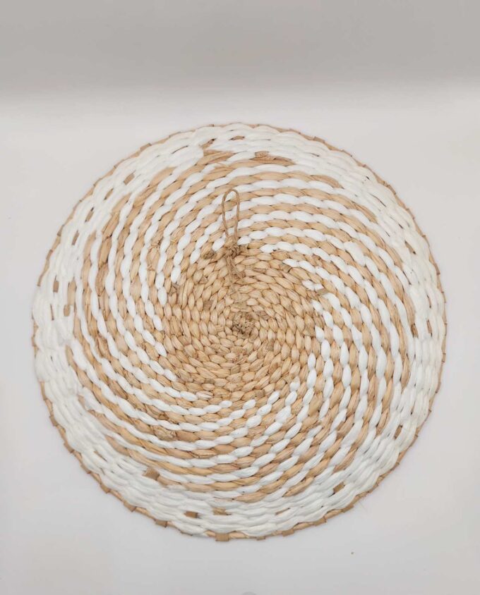Handwoven Round Palm Leaf Platter Diam. 30 cm