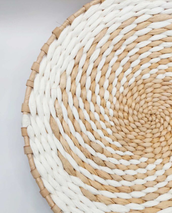 Handwoven Round Palm Leaf Platter Diam. 30 cm
