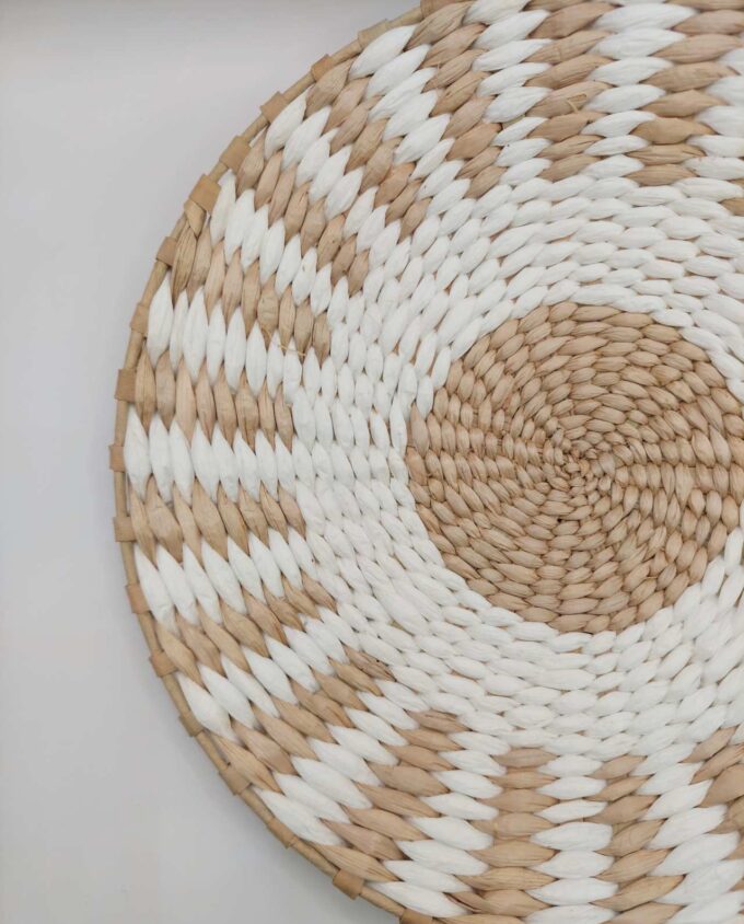 Handwoven Round Palm Leaf Platter Diam. 30 cm