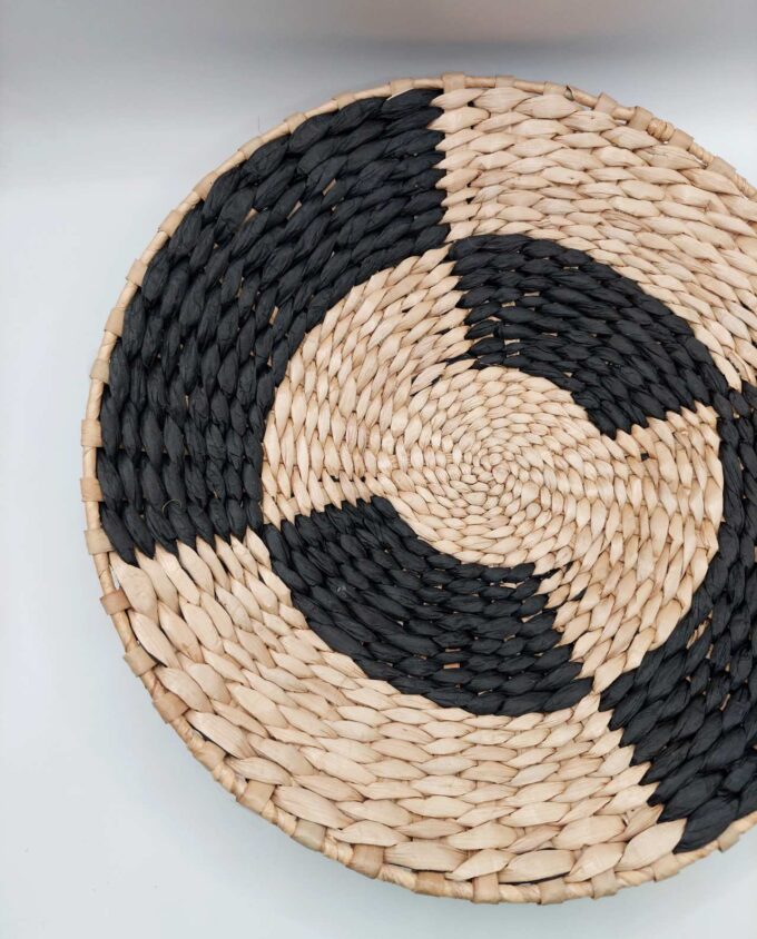 Handwoven Round Palm Leaf Platte Diam. 30 cm I